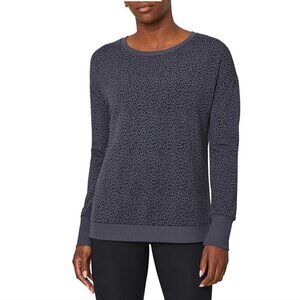 NWT Mondetta Leopard Print Soft Moisture Wicking Relaxed Fit Sweatshirt Top